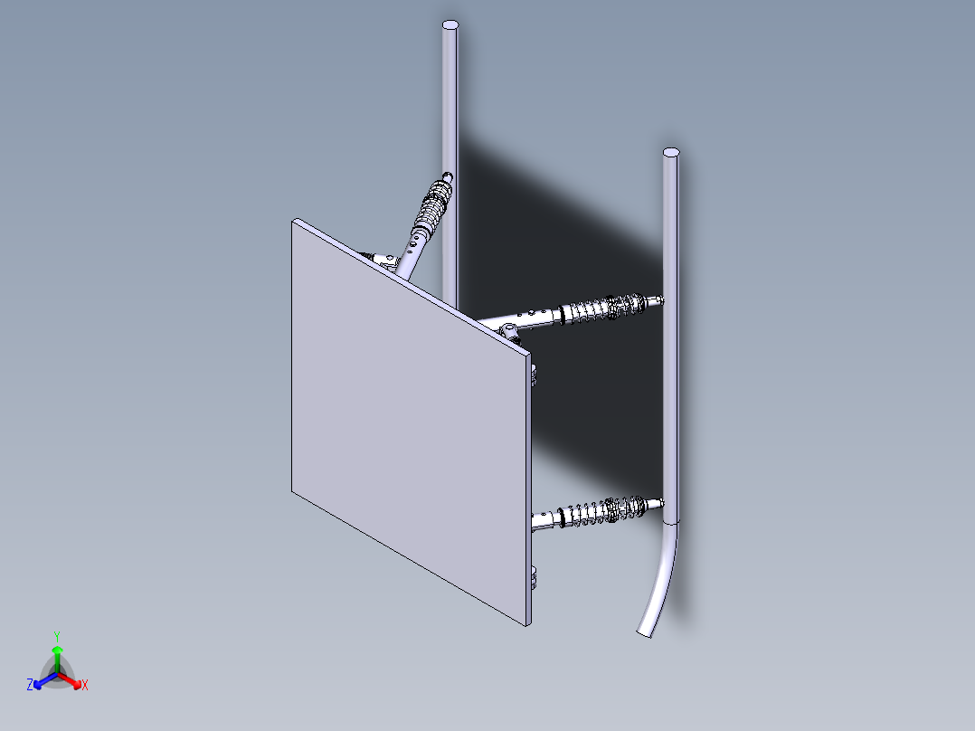 直升机起落架主视图