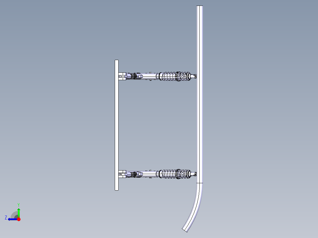 直升机起落架右视图