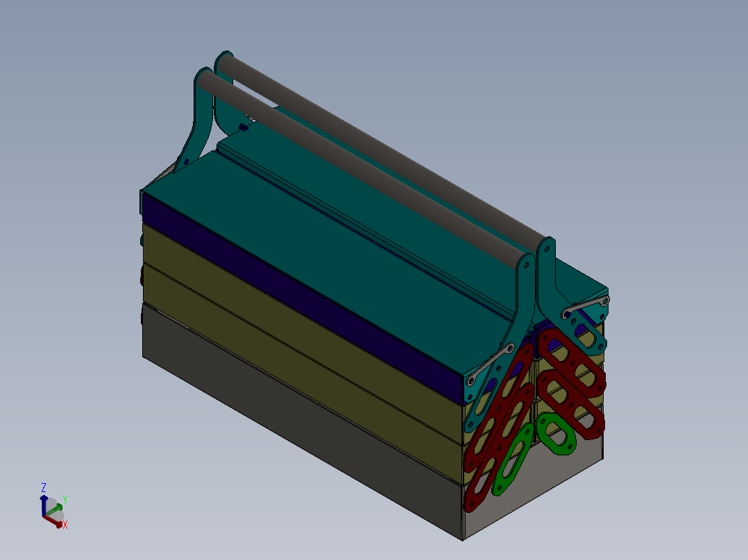 工具箱(51)正等轴测图
