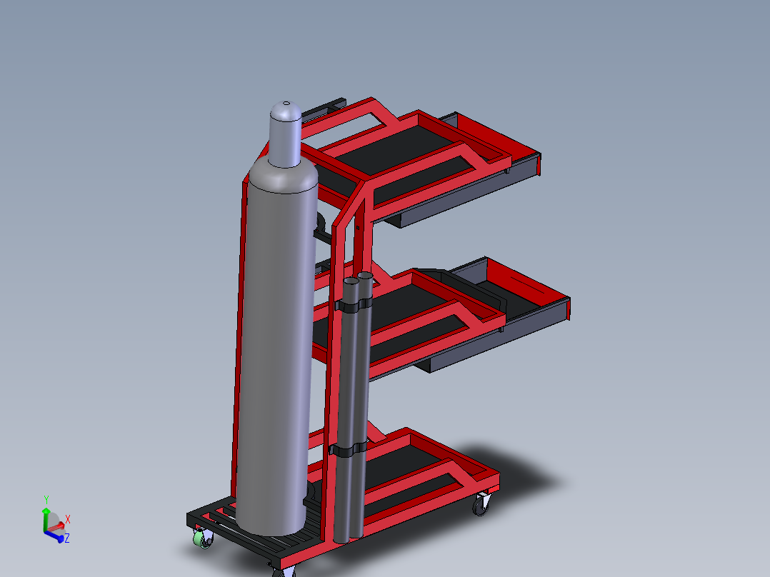 等离子切割机车间手推车