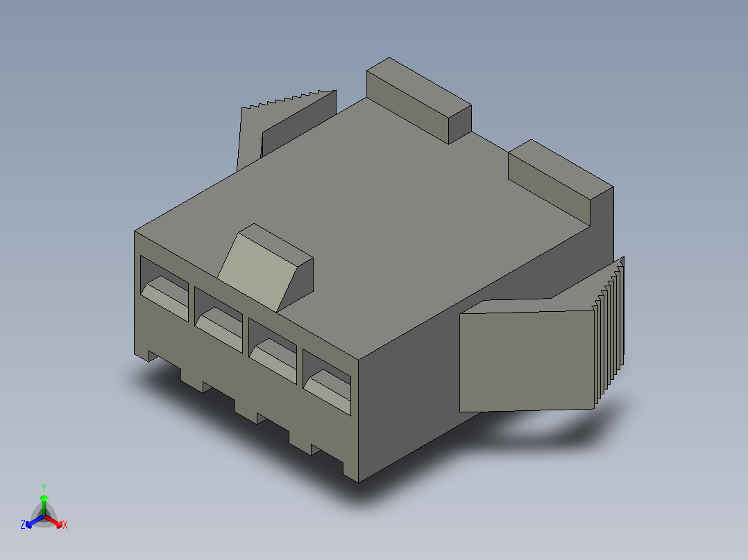 接插件(74)正等轴测图
