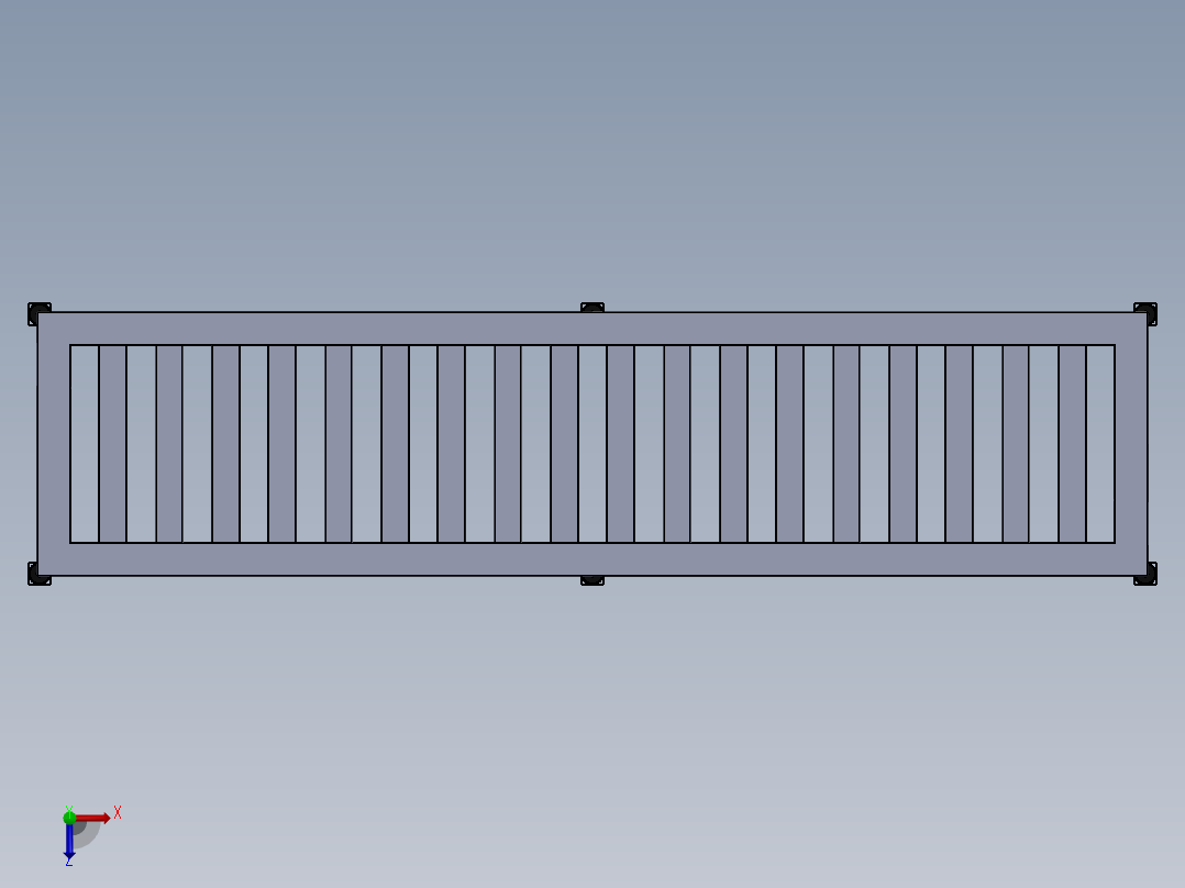 货架、两层焊接货架俯视图