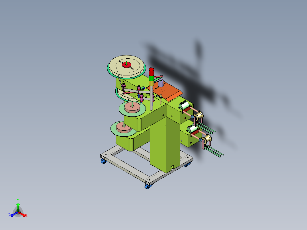 卧式双层收料架