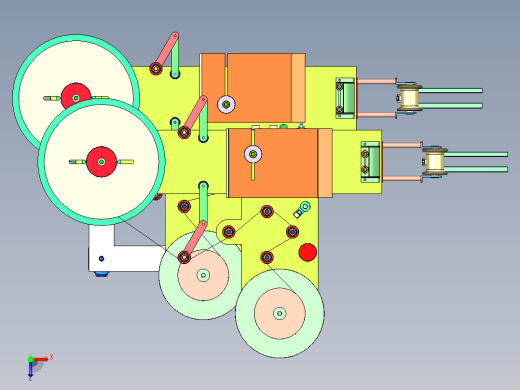 卧式双层收料架俯视缩略图