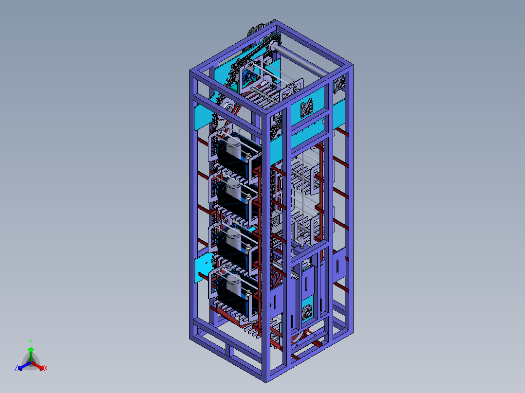 流水线升降机  x_t正等轴测图
