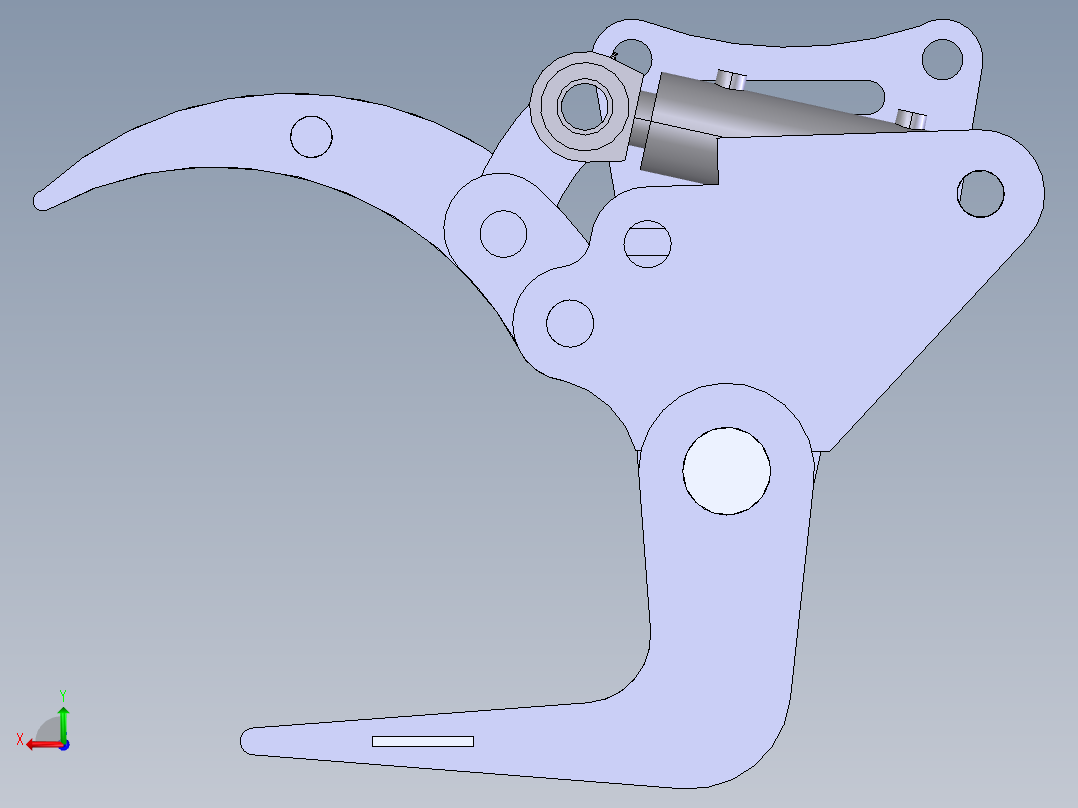 挖掘机抓斗后视图