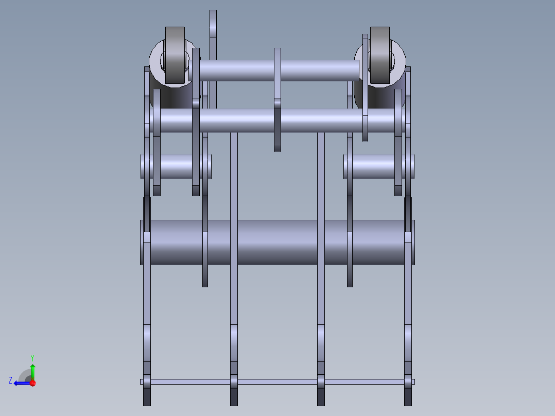挖掘机抓斗右视图