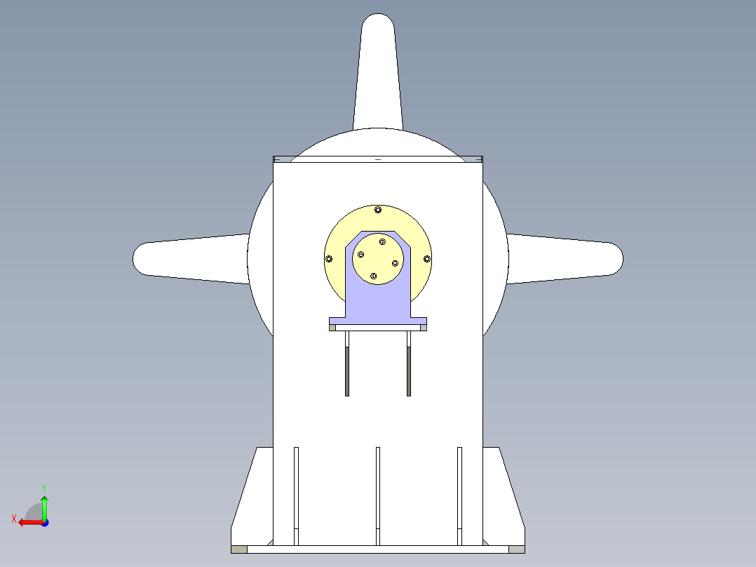 冲压机组开卷机后视图