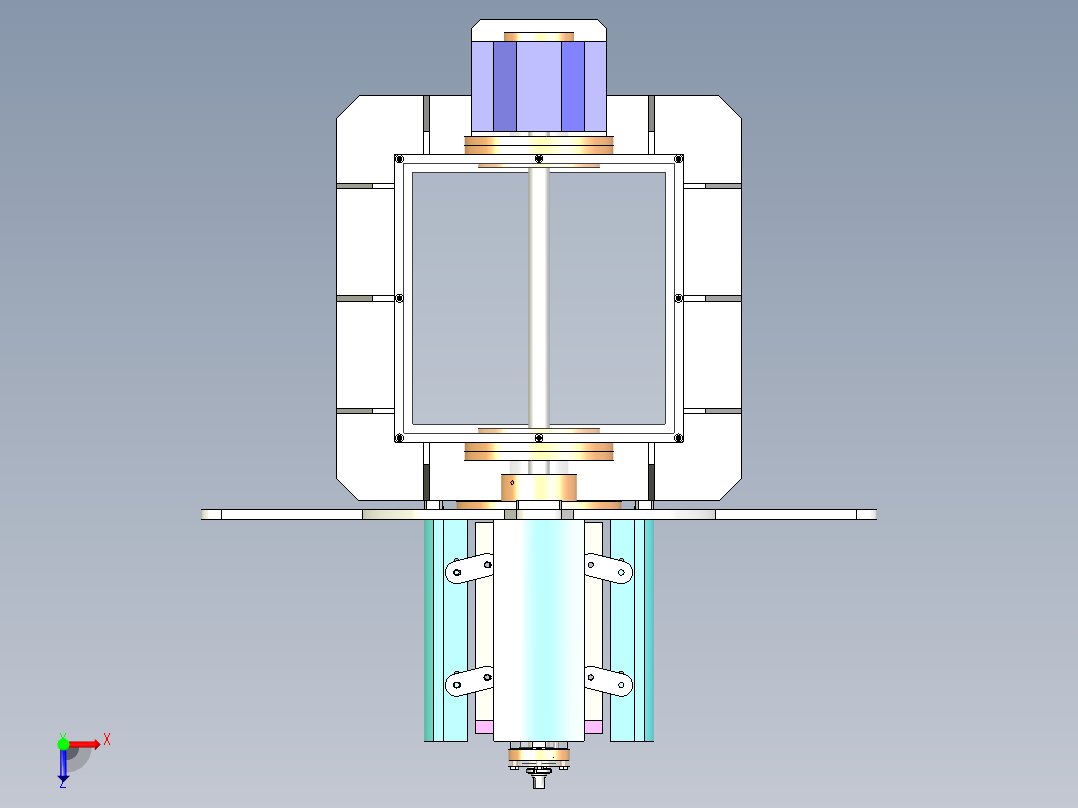 冲压机组开卷机俯视图