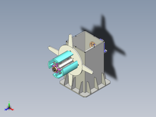 冲压机组开卷机正等轴测缩略图