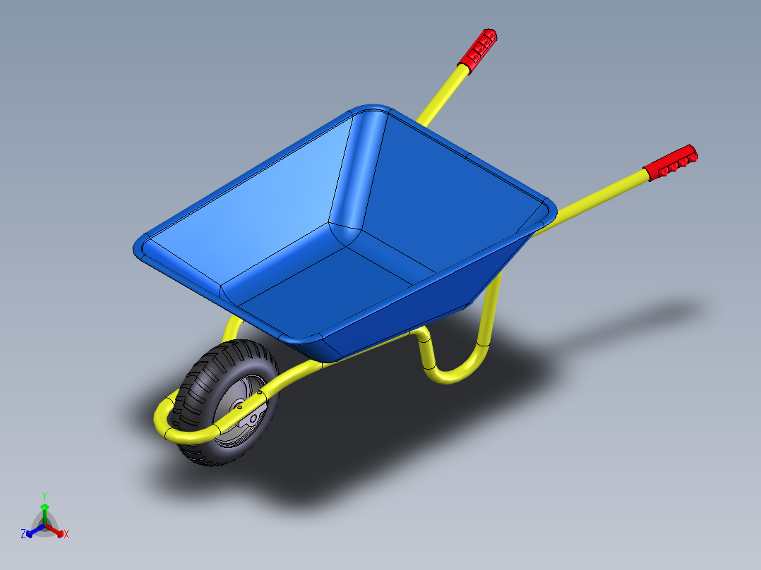 手推车正等轴测图