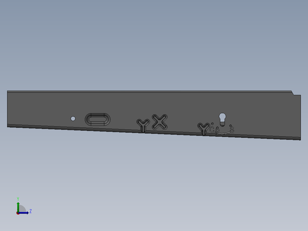 钽_绿柱石接收器外壳左视图