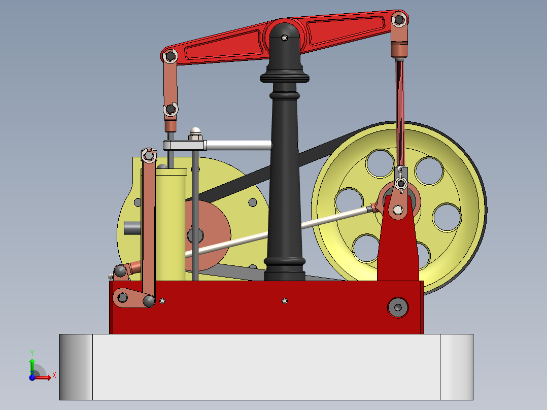 蒸汽机steam-engine-buhar-motoru-1834-模型格式为 sw前视图