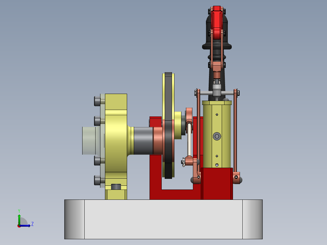 蒸汽机steam-engine-buhar-motoru-1834-模型格式为 sw左视图