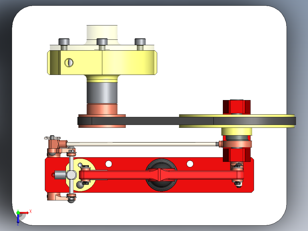 蒸汽机steam-engine-buhar-motoru-1834-模型格式为 sw俯视图