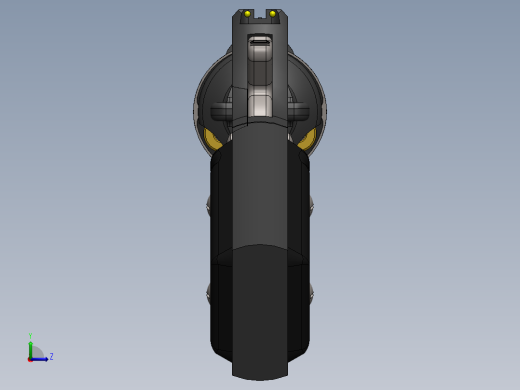手枪左轮冲锋枪老式狙击步枪设计3D图纸45acp-revolver-gunblade-1 IGS SW左视缩略图
