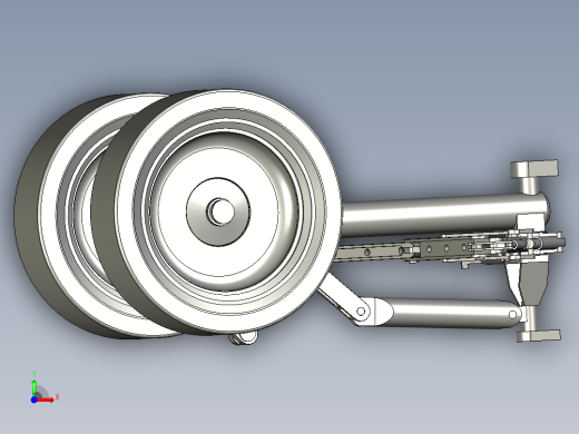 现代民用飞机起落架收放前视缩略图
