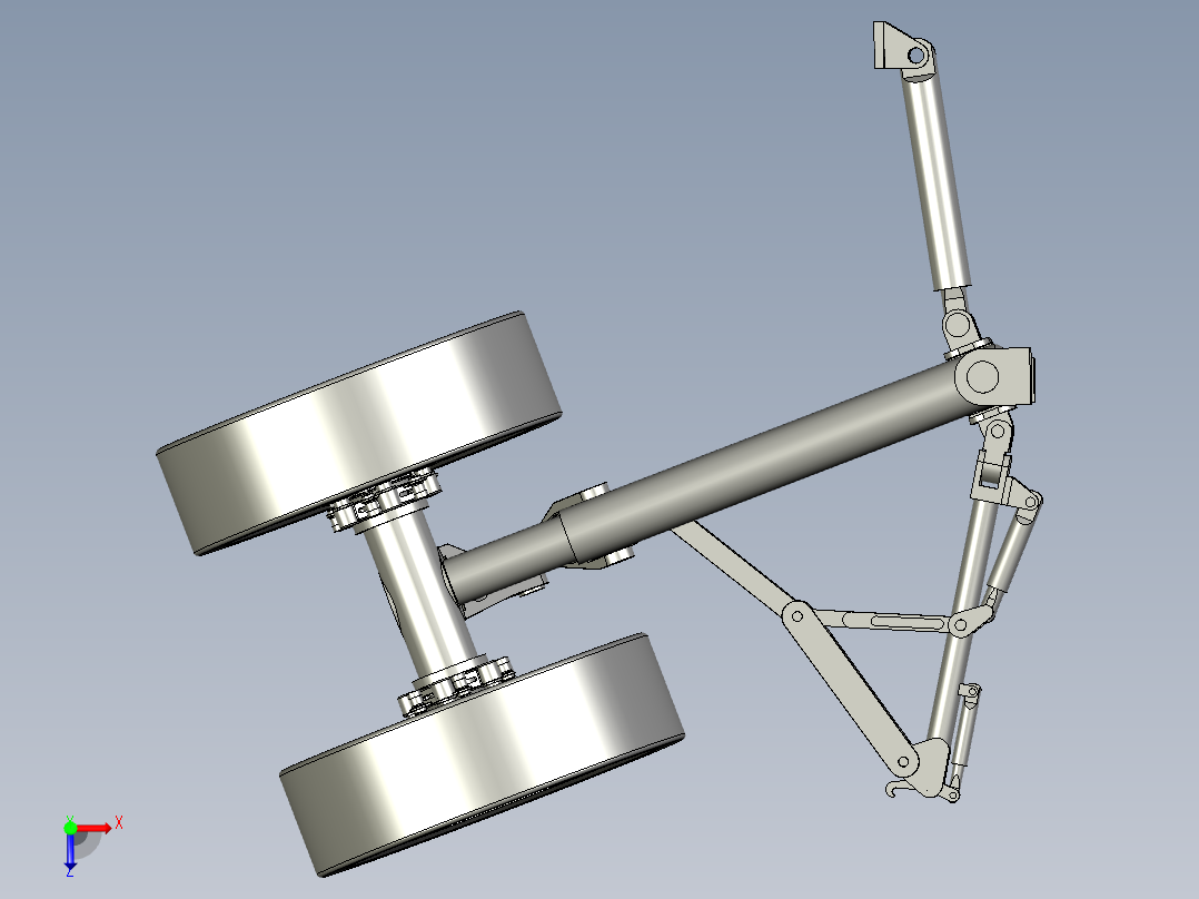 现代民用飞机起落架收放俯视图