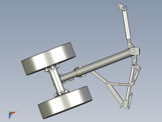 现代民用飞机起落架收放俯视缩略图