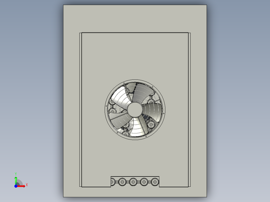 冷却除尘单元前视图