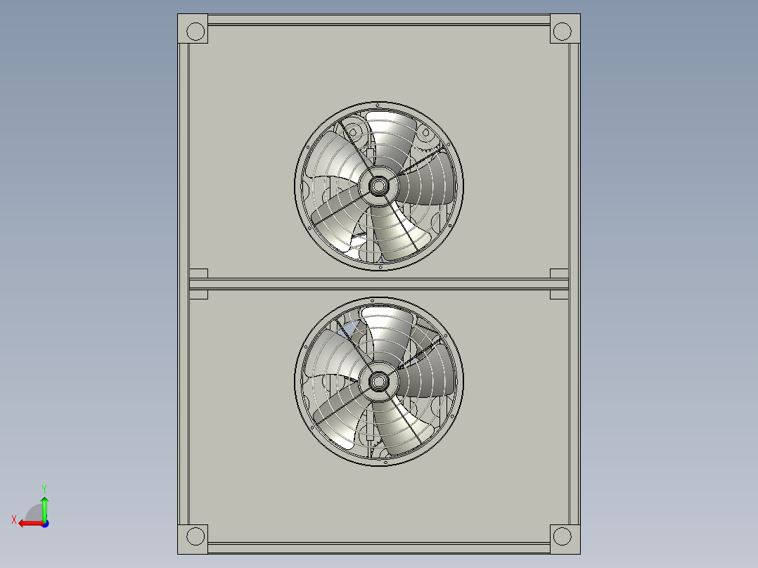 冷却除尘单元后视图
