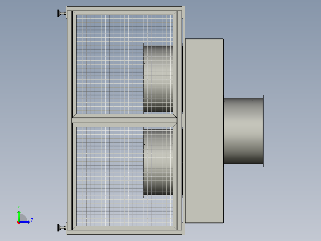 冷却除尘单元左视图