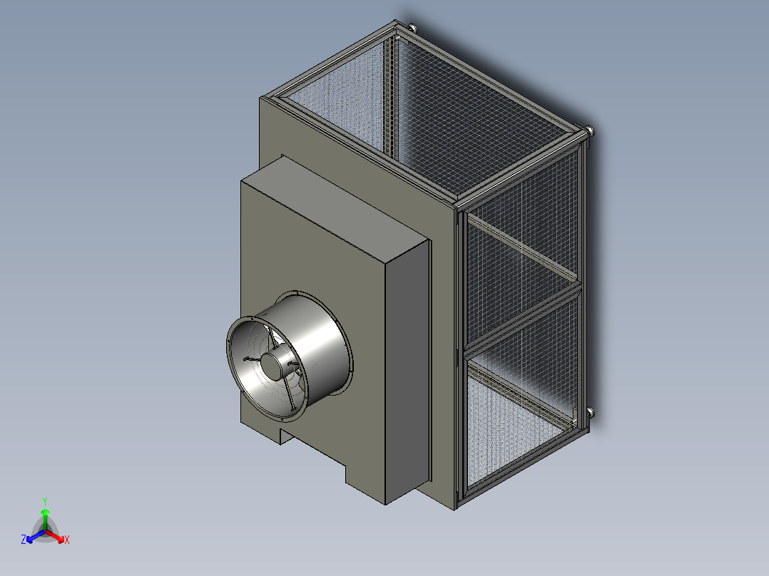 冷却除尘单元正等轴测图