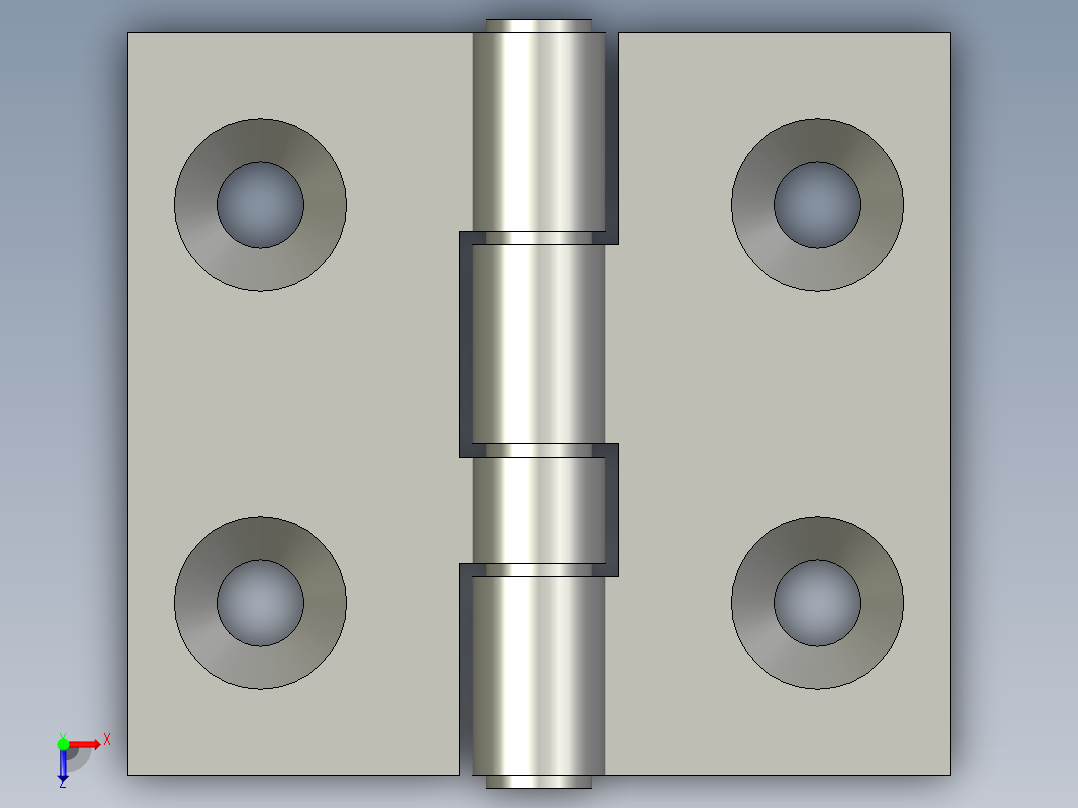 L铝质铰链40-40俯视图