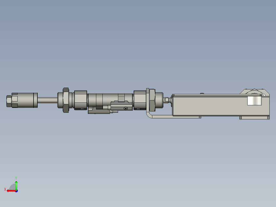 螺母排料结构体T后视图
