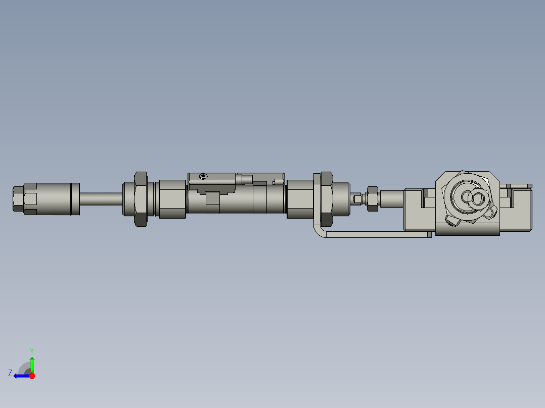 螺母排料结构体T右视图