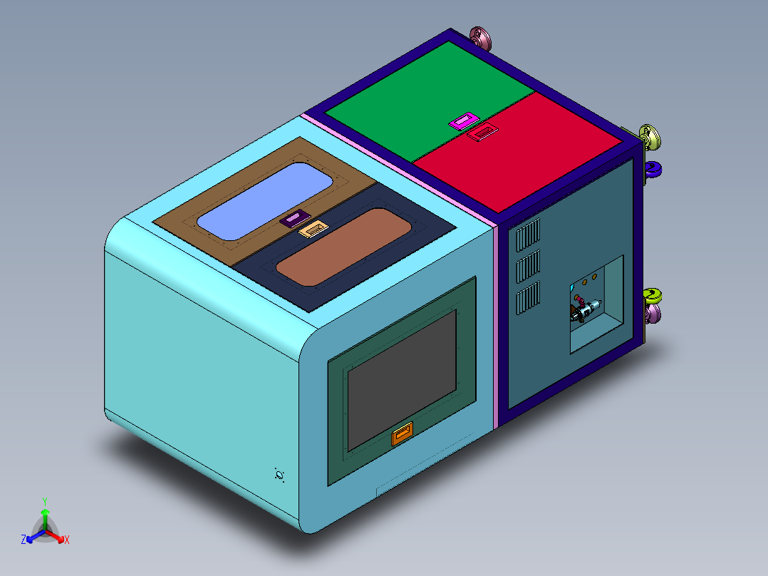 高精度平面度测量设备正等轴测图