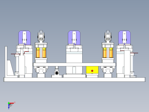 钣金支架压紧工装设计俯视缩略图