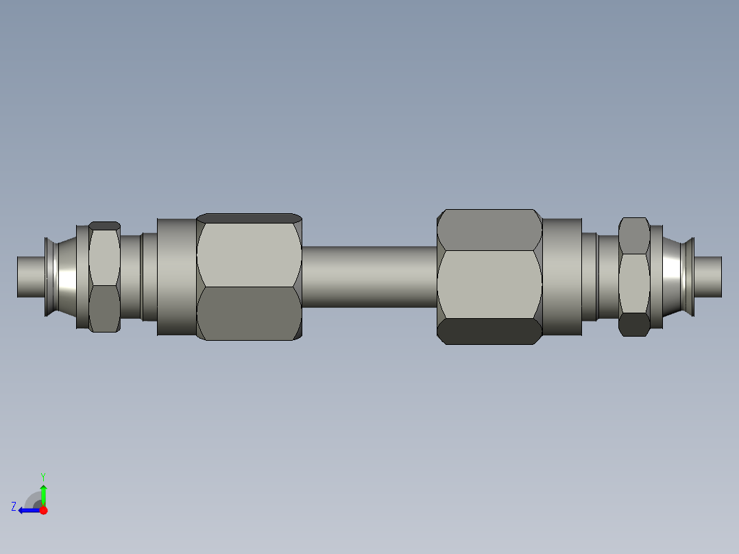 A3双氧水系统_螺纹三通右视图