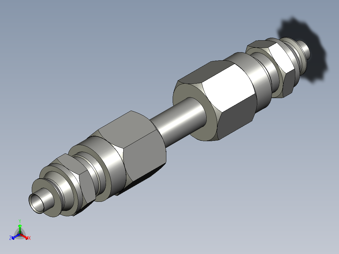 A3双氧水系统_螺纹三通正等轴测图