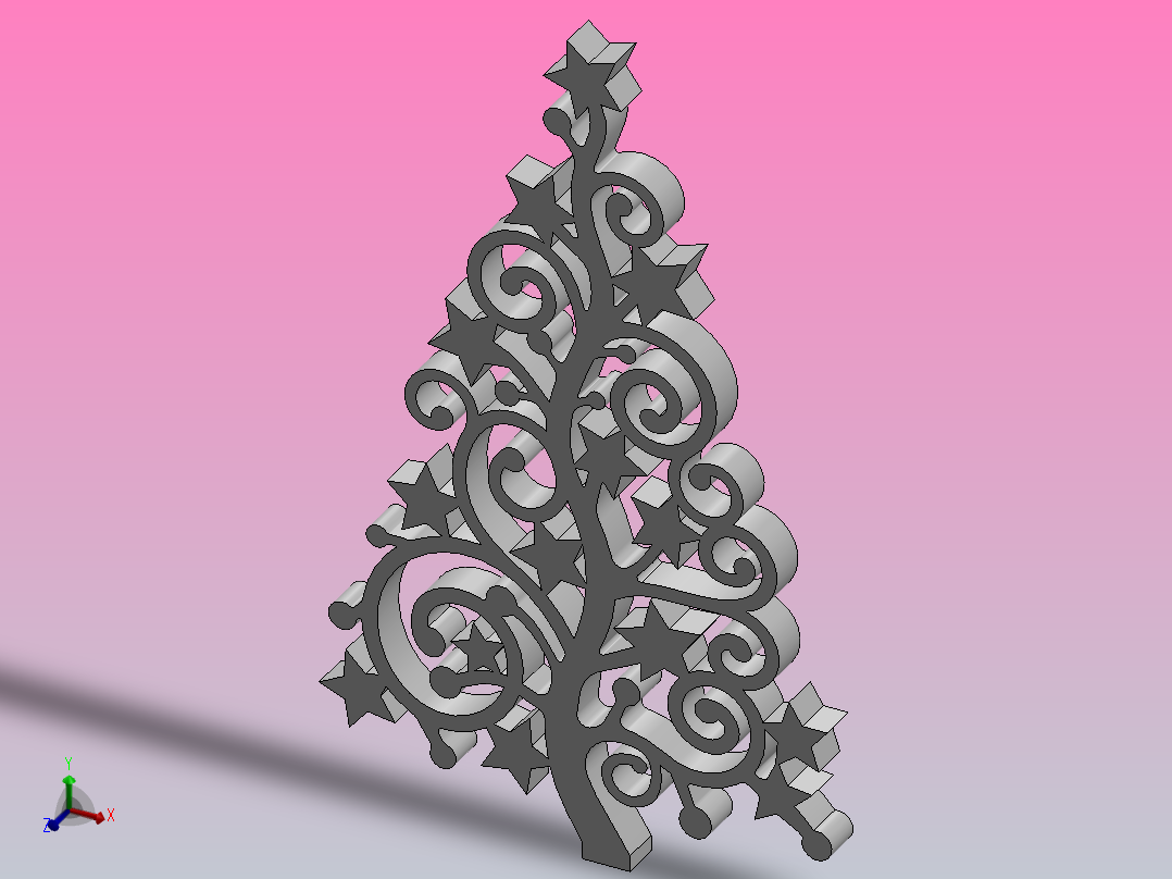 圣诞树造型主视图