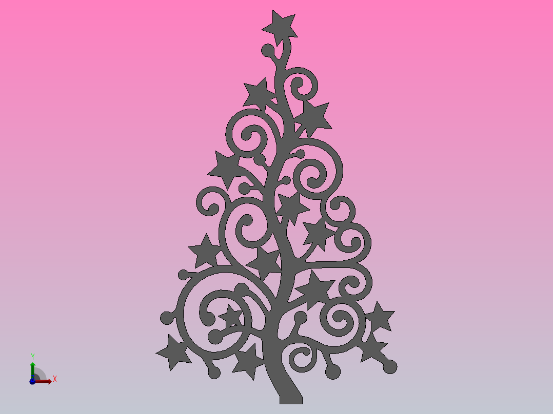 圣诞树造型前视图