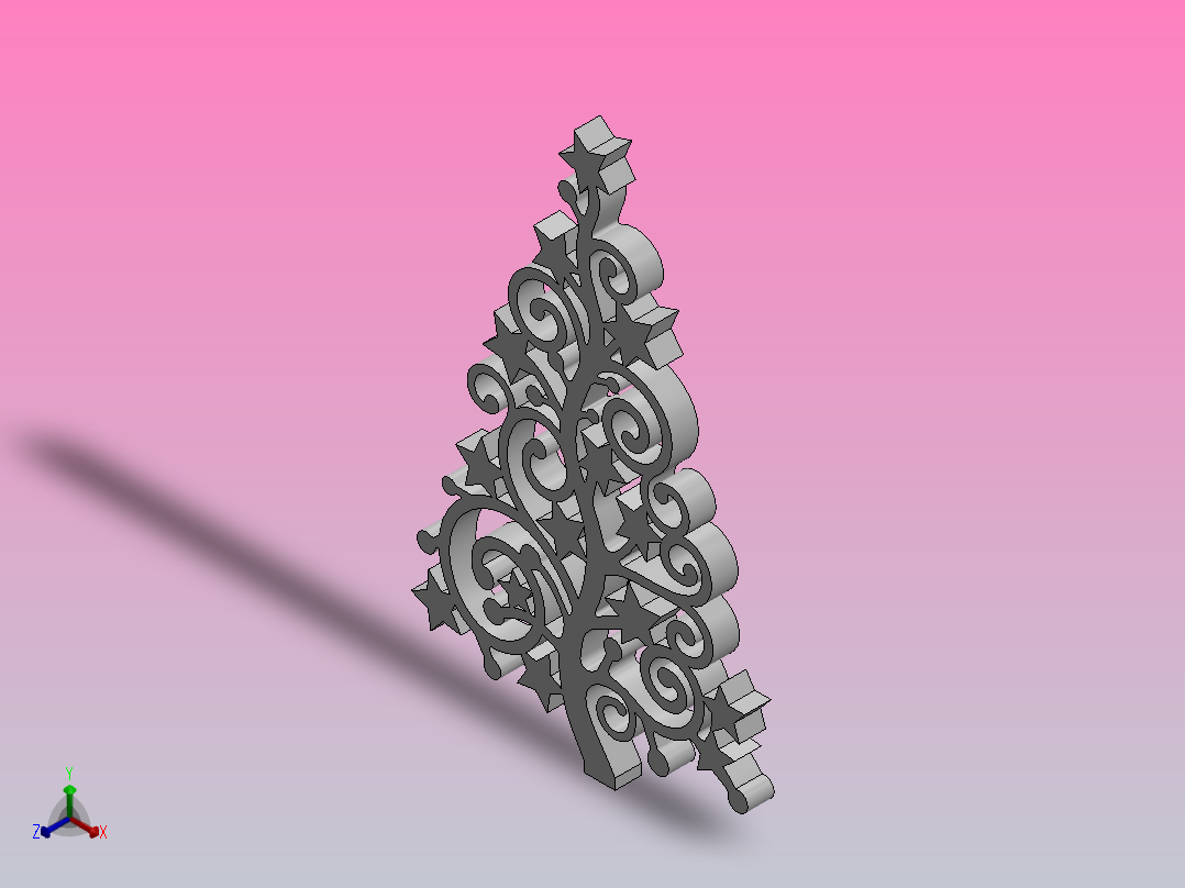 圣诞树造型正等轴测图