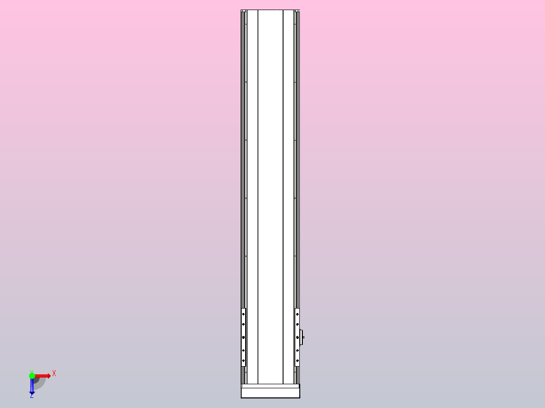 日规模组半封闭丝杆TPA-HNR-202D-2510C-L950-MP-Y-P75-N3俯视图