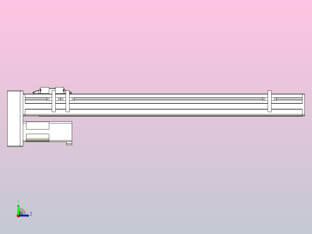 MTH5M标准螺杆滑台[MTH5M-L#-400-BM-P10-C3]左视图