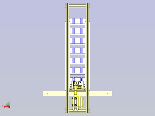 工件分段机构3D图纸后视缩略图