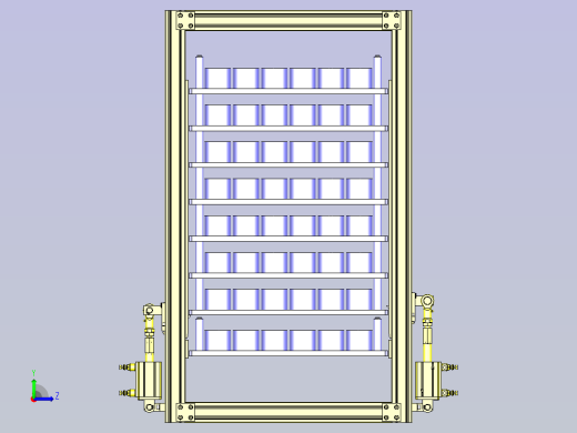 工件分段机构3D图纸左视缩略图