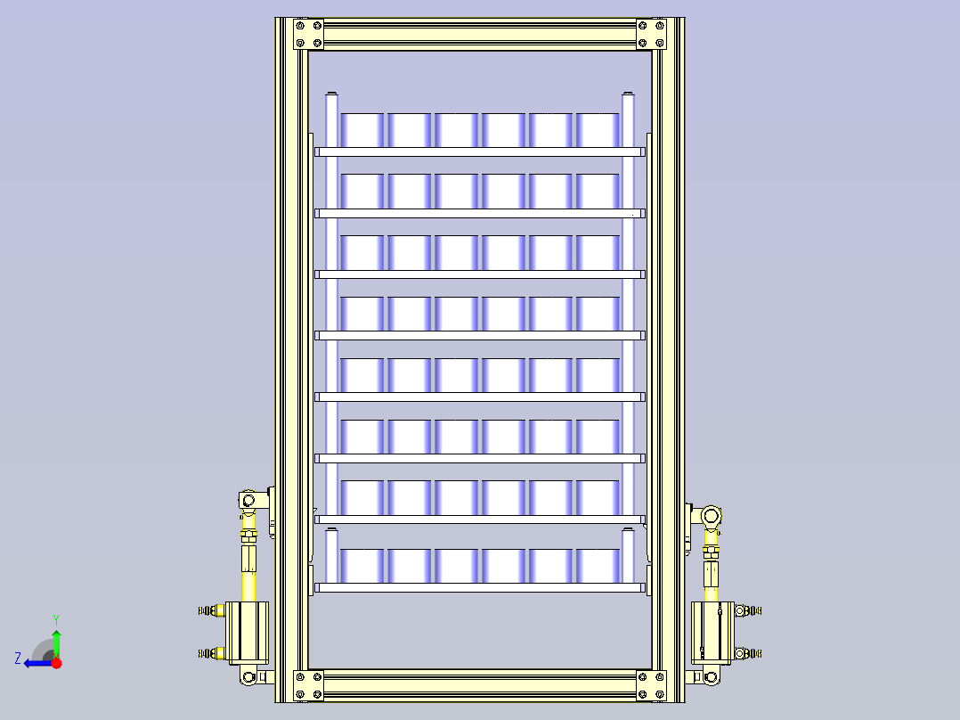 工件分段机构3D图纸右视图