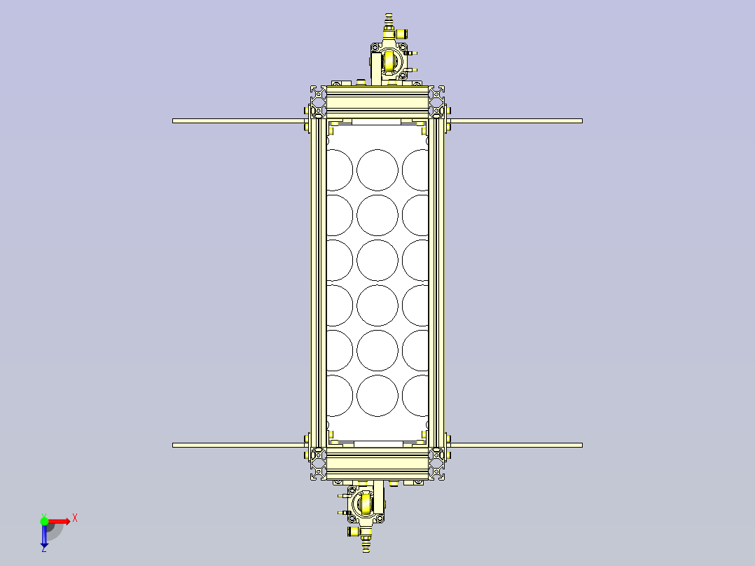 工件分段机构3D图纸俯视图