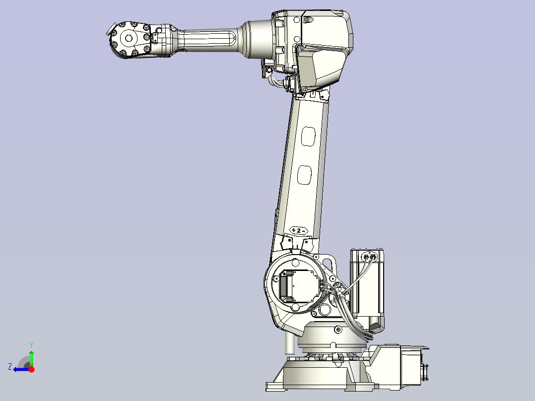 IRB 2600 12-1,85三维模型图纸右视图