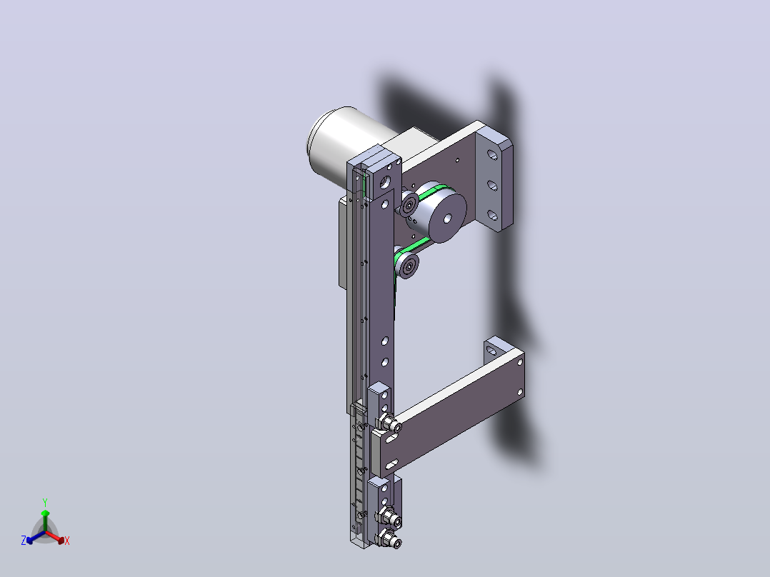 A1 小型同步带输送机正等轴测图