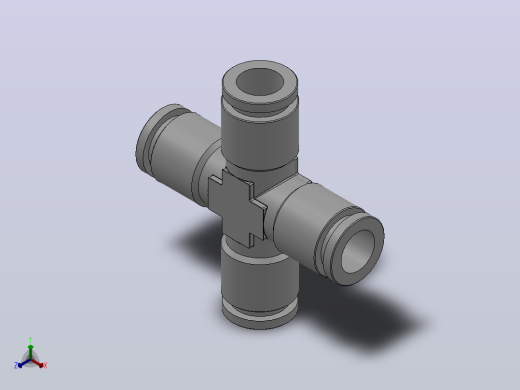 IPZT 全铜四通管接头_IPZT 10正等轴测缩略图