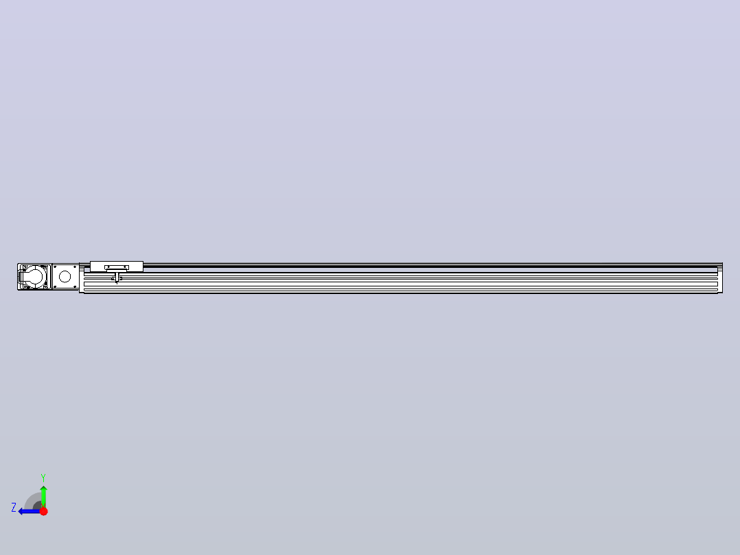 皮带直线轴半封闭可选导轨TPA-HNB-140D-120-L1350-ML-Y-P40-N3右视图