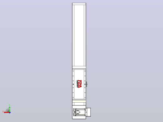 伺服电机集成皮带传动直线执行器TPA-OCB-140-256-L450-RU-P75-N3后视缩略图