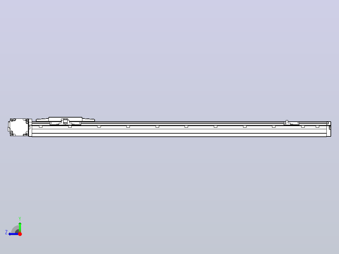 机器人皮带驱动直线轴TPA-GCB-120-P70-L750-DL-M20-N3右视图