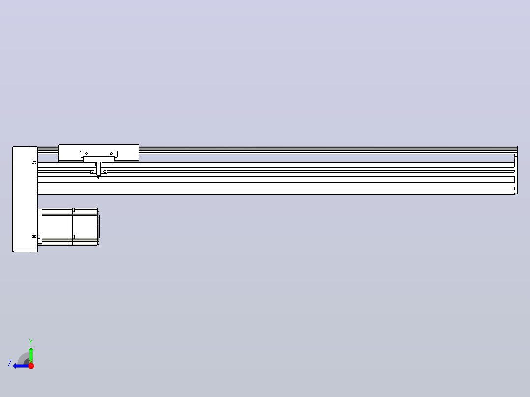 日规模组半封闭丝杆TPA-HNR-140D-2010C-L550-MP-C-P40-N3右视图